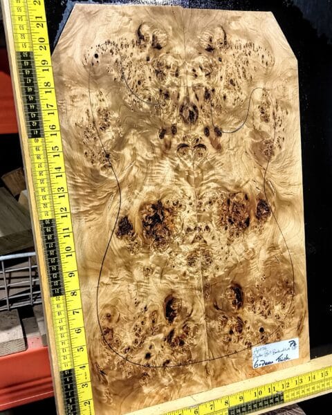 5A Poplar Burl Bookmatched Top Set