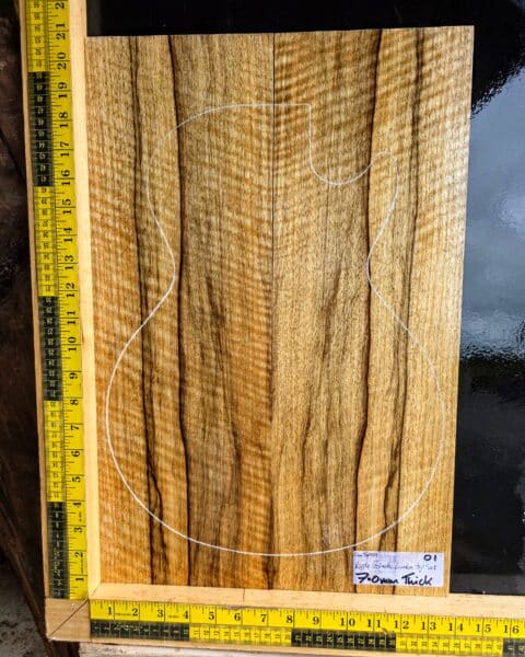 Ripple Black Limba / Korina Bookmatched Top Set