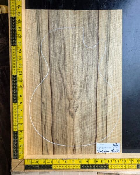 Ripple Black Limba / Korina Bookmatched Top Set