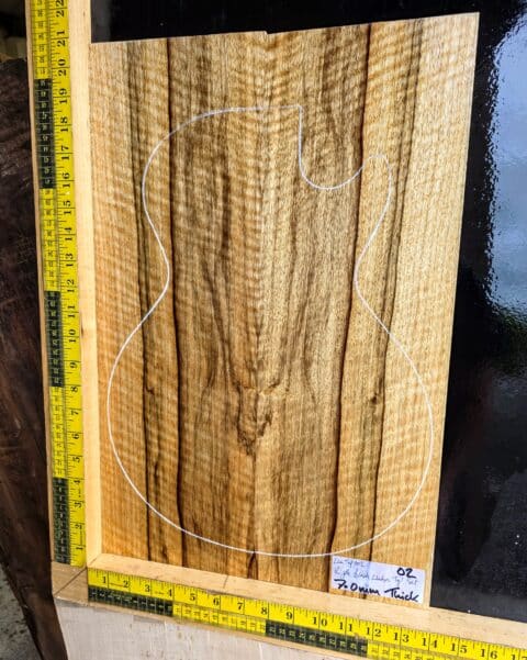 Ripple Black Limba / Korina Bookmatched Top Set