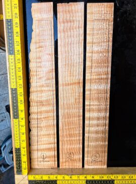 Quilted Flame Maple Guitar Fingerboard Blank