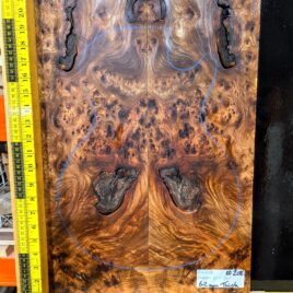 English Elm Burl Guitar & Bass Bookmatched Top Set
