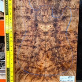 English Elm Burl Guitar & Bass Bookmatched Top Set