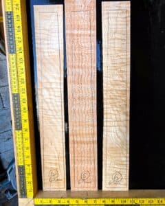 Flame Maple Guitar Fingerboard Blank