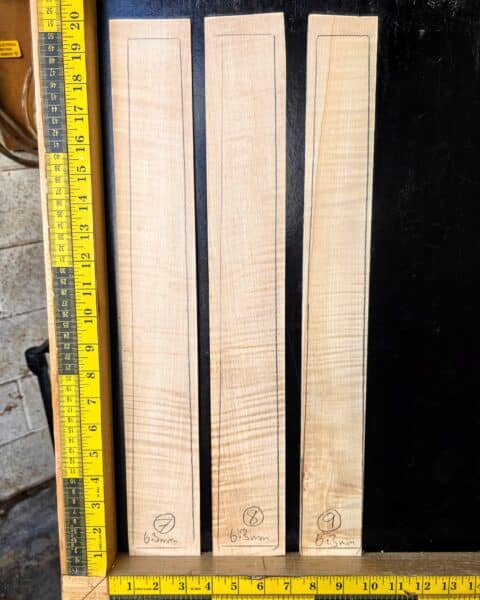 Flame Maple Guitar Fingerboard Blank