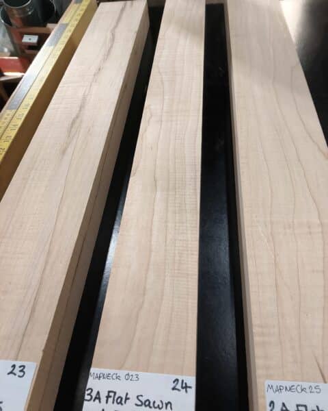 Flame Maple Flat Sawn Guitar Neck Blank
