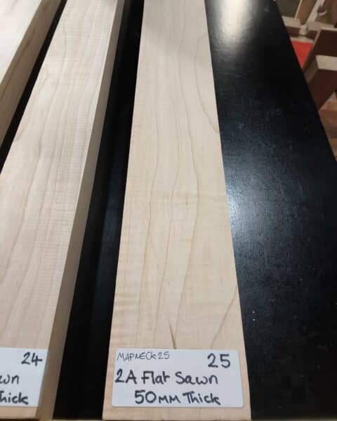 Flame Maple Flat Sawn Guitar Neck Blank