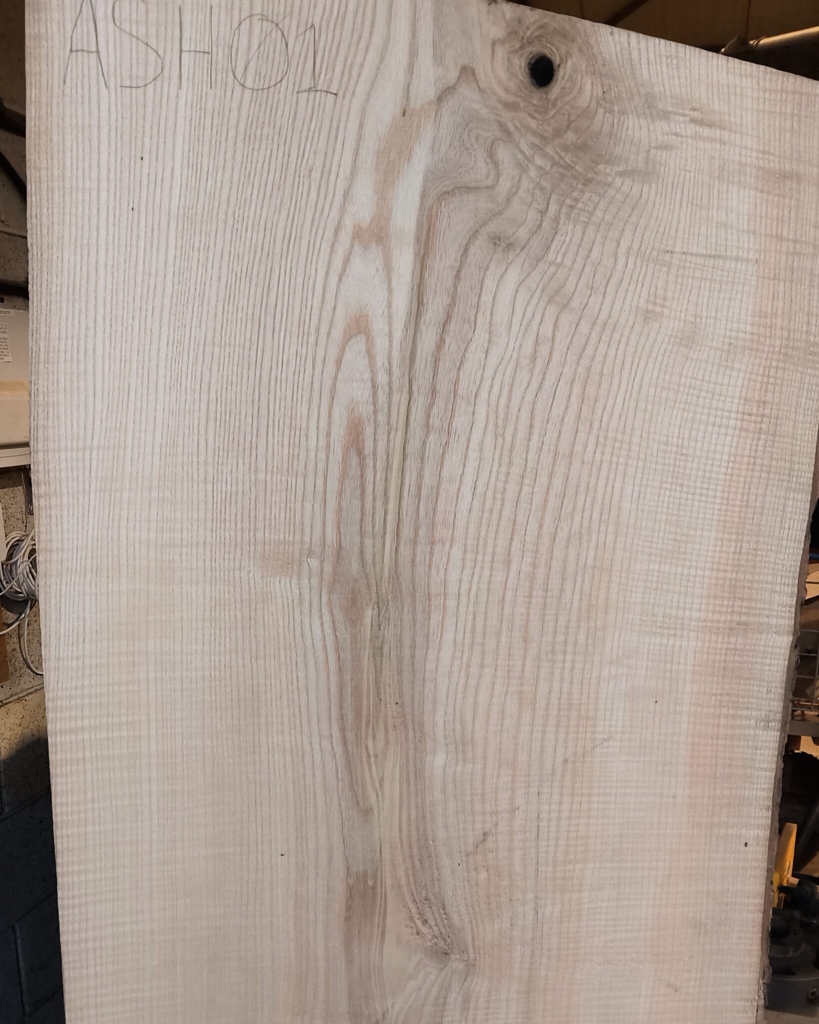 English Ripple Ash Live Edge Slab 01 | Luthierwood & Artisan Supplies