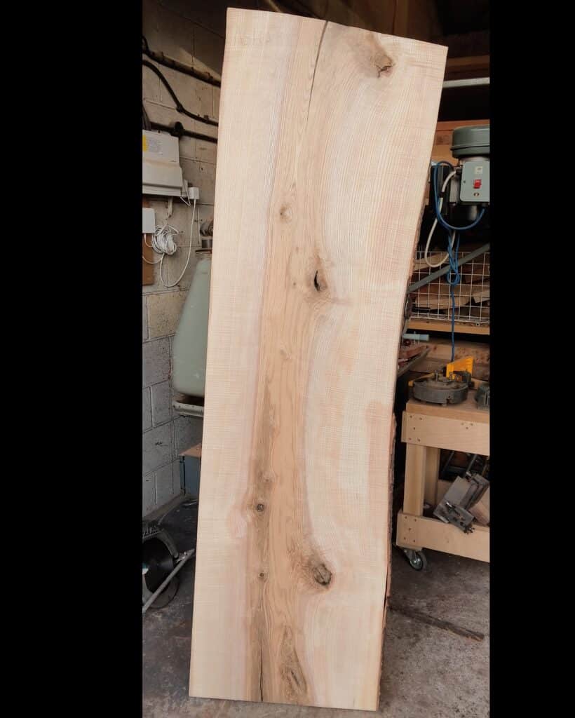 English Ripple Ash Live Edge Slab 18 | Luthierwood & Artisan Supplies
