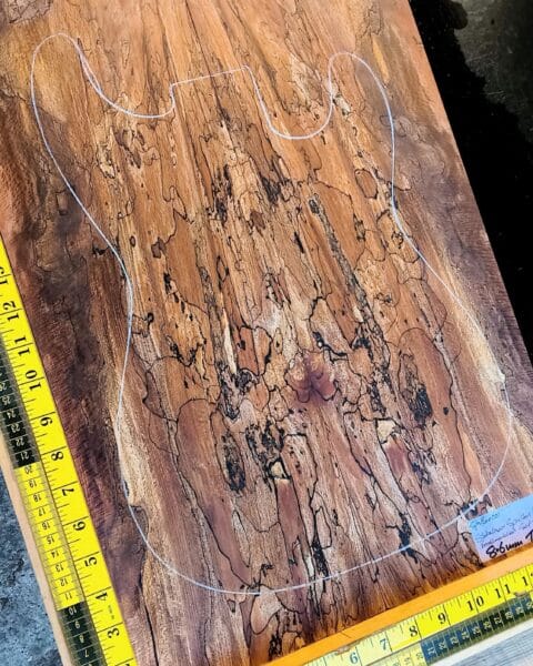 Stabilised Spalted Beech Bookmatched Top Set