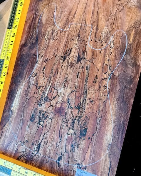 Stabilised Spalted Beech Bookmatched Top Set