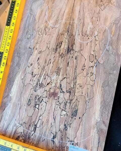 Stabilised Spalted Beech Bookmatched Top Set