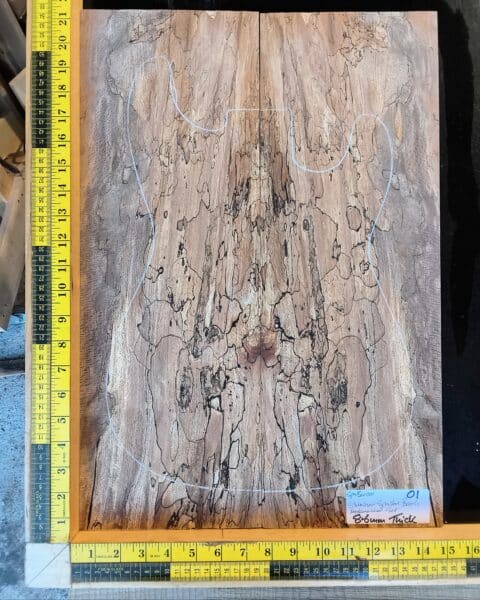 Stabilised Spalted Beech Bookmatched Top Set