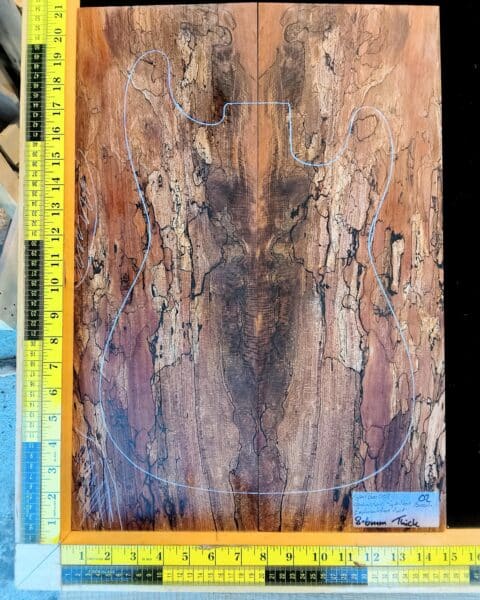 Stabilised Spalted Beech Bookmatched Top Set