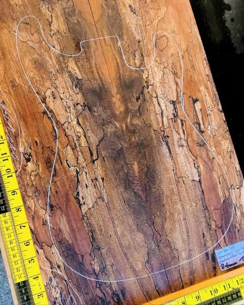 Stabilised Spalted Beech Bookmatched Top Set