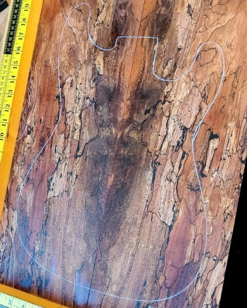 Stabilised Spalted Beech Bookmatched Top Set