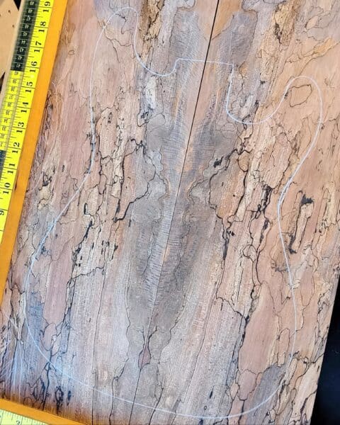 Stabilised Spalted Beech Bookmatched Top Set