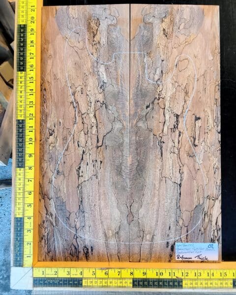 Stabilised Spalted Beech Bookmatched Top Set