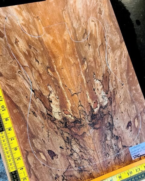 Stabilised Spalted Beech Bookmatched Top Set