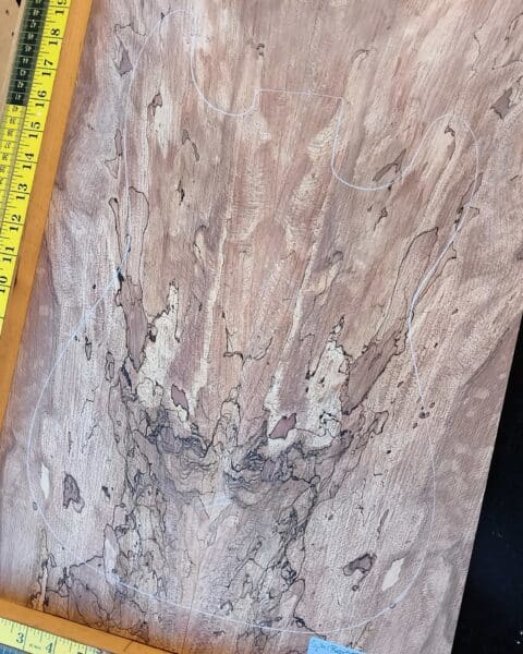Stabilised Spalted Beech Bookmatched Top Set