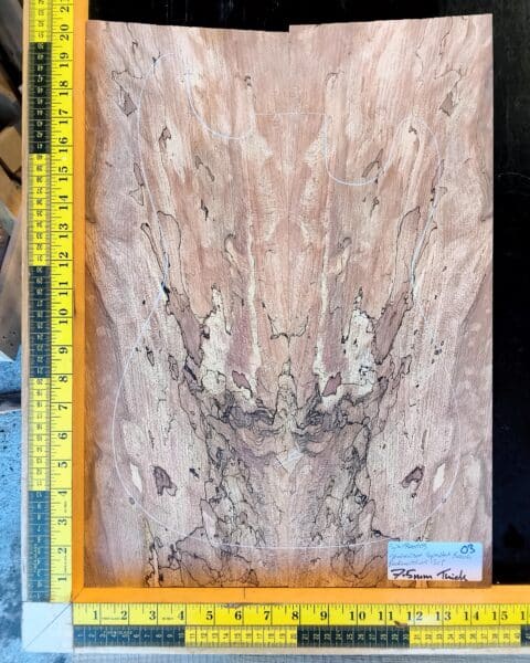 Stabilised Spalted Beech Bookmatched Top Set