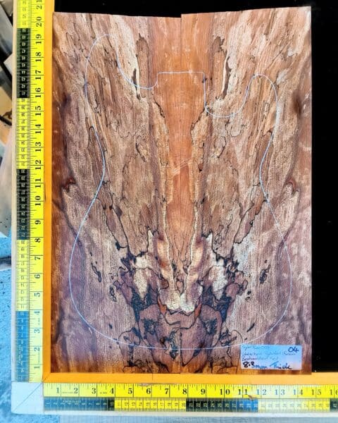 Stabilised Spalted Beech Bookmatched Top Set