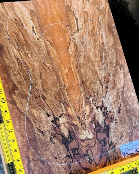 Stabilised Spalted Beech Bookmatched Top Set