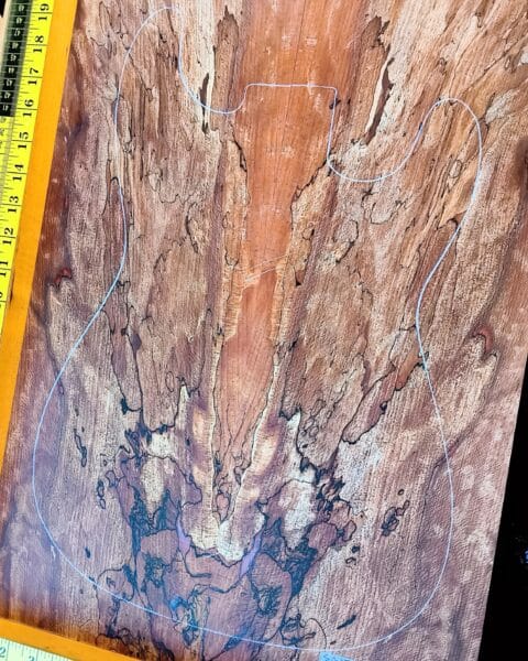 Stabilised Spalted Beech Bookmatched Top Set