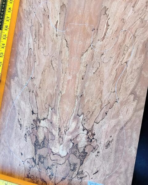 Stabilised Spalted Beech Bookmatched Top Set