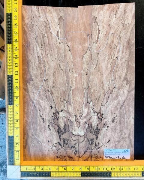 Stabilised Spalted Beech Bookmatched Top Set