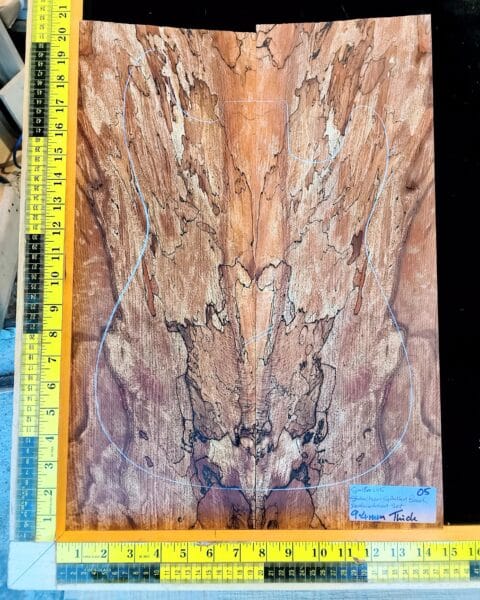 Stabilised Spalted Beech Bookmatched Top Set