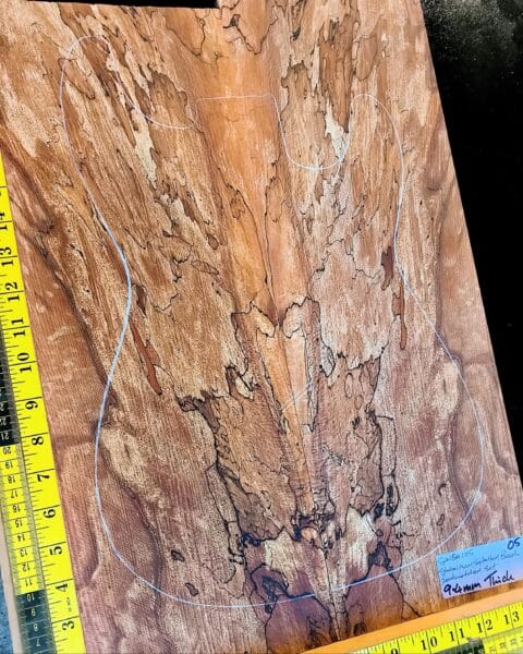 Stabilised Spalted Beech Bookmatched Top Set