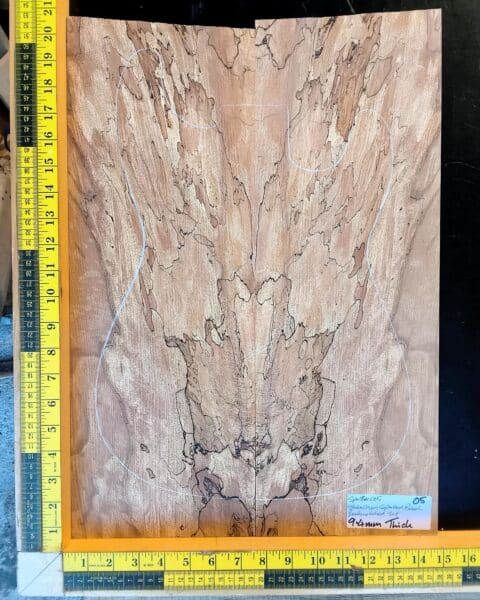 Stabilised Spalted Beech Bookmatched Top Set