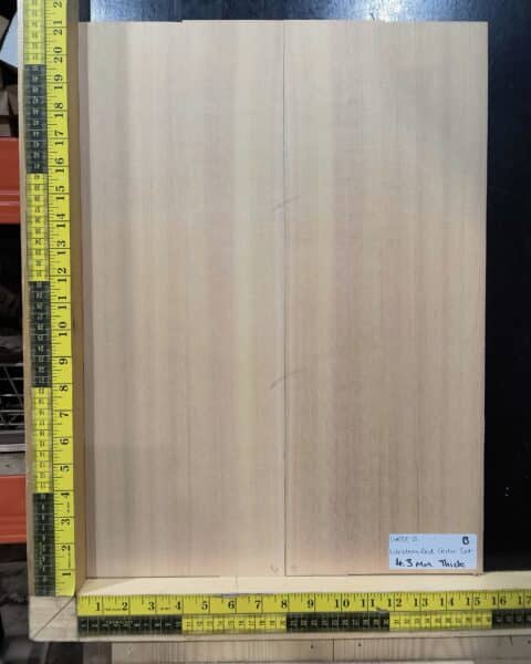 Western Red Cedar Old Growth Acoustic Soundboard
