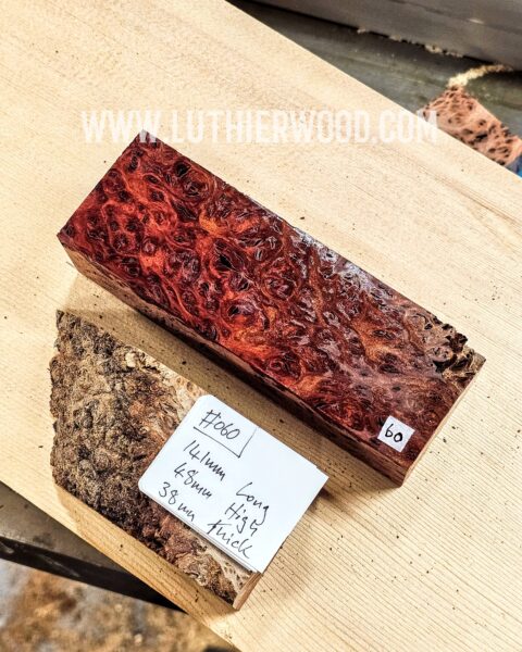 Australian Jarrah Burl Knife Scales Block