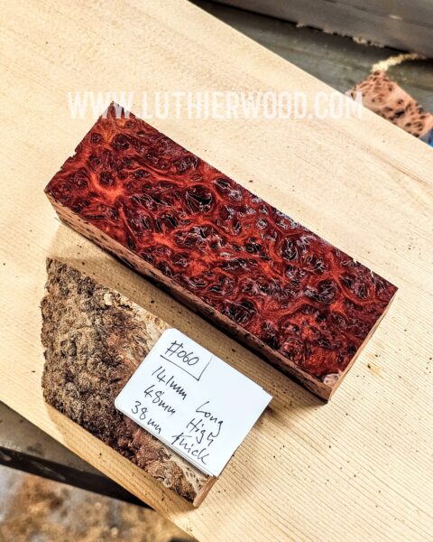 Australian Jarrah Burl Knife Scales Block