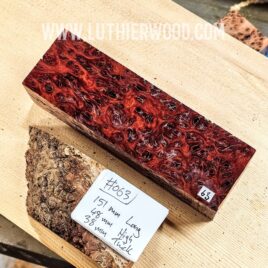 Australian Jarrah Burl Knife Scales Block