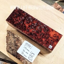 Australian Jarrah Burl Knife Scales Block