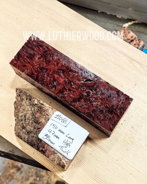 Australian Jarrah Burl Knife Scales Block