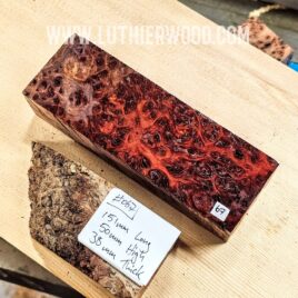 Australian Jarrah Burl Knife Scales Block
