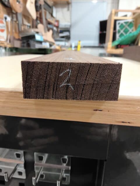Wenge Quarter Sawn Neck Blank