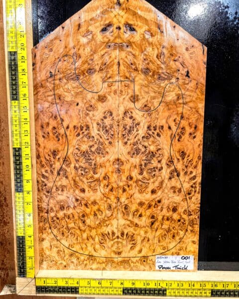 Australian Yellow Box Burl Bookmatched Guitar Top Set