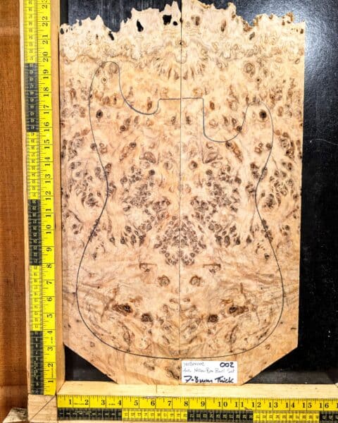 Australian Yellow Box Burl Bookmatched Guitar Top Set