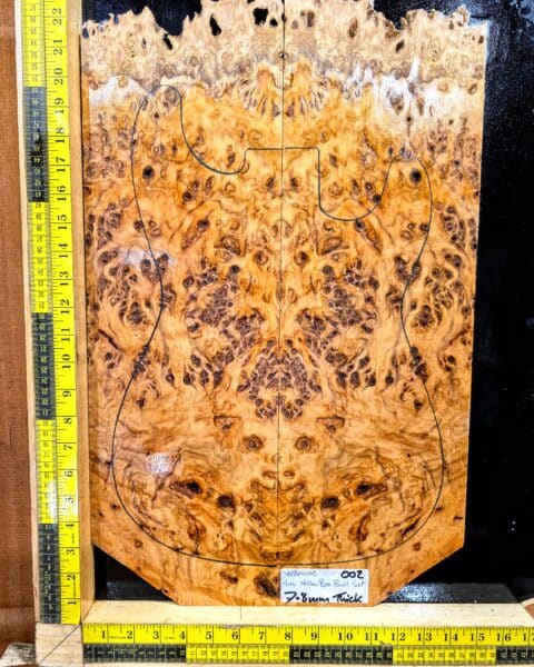 Australian Yellow Box Burl Bookmatched Guitar Top Set