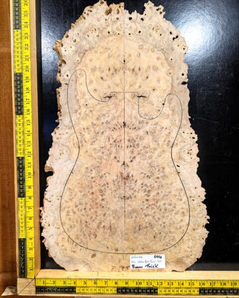 Australian Yellow Box Burl Bookmatched Guitar Top Set