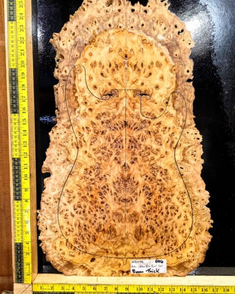 Australian Yellow Box Burl Bookmatched Guitar Top Set