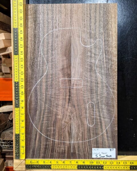 Figured Walnut Bookmatched Guitar Top Set