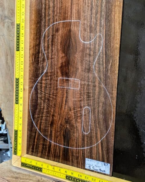 Figured Walnut Bookmatched Guitar Top Set