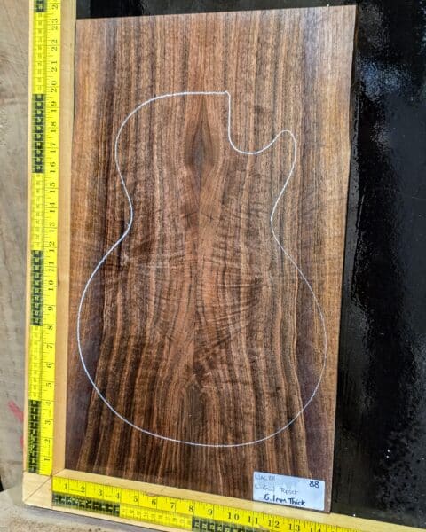 Figured Walnut Bookmatched Guitar Top Set