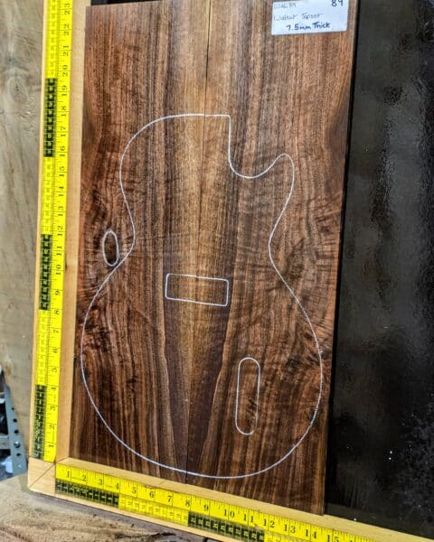 Figured Walnut Bookmatched Guitar Top Set